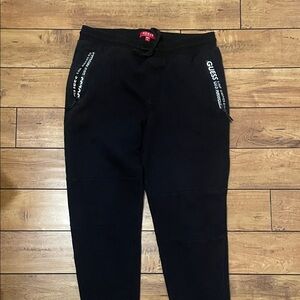 GUESS Black Joggers with Logo Accents